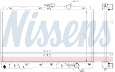 Radiators, Motora dzesēšanas sistēma NISSENS 62830 5