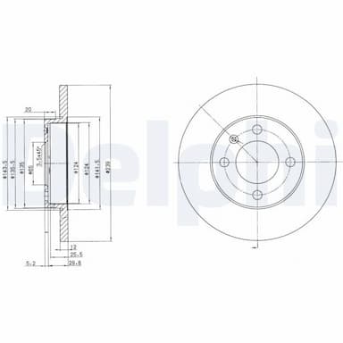 Bremžu diski DELPHI BG2116 1