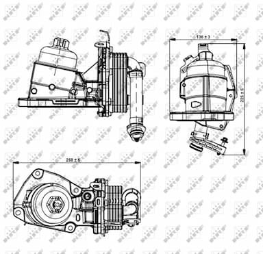 Korpuss, Eļļas filtrs NRF 31354 5