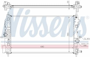 Radiators, Motora dzesēšanas sistēma NISSENS 630745 5