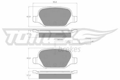 Bremžu uzliku kompl., Disku bremzes TOMEX Brakes TX 12-703 1