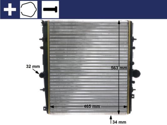 Radiators, Motora dzesēšanas sistēma MAHLE CR 1437 000S 1