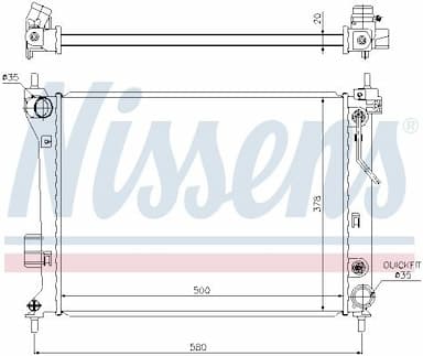 Radiators, Motora dzesēšanas sistēma NISSENS 67548 5