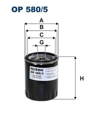 Eļļas filtrs FILTRON OP 580/5 1