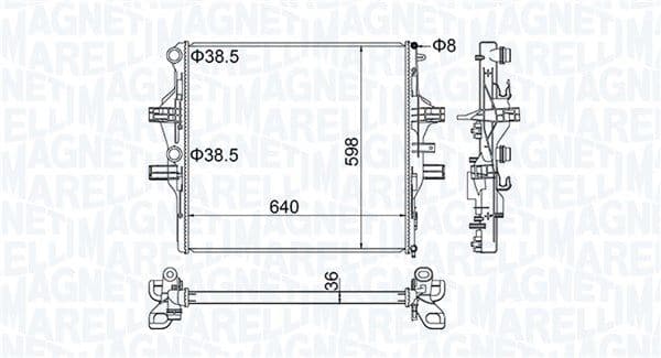 Radiators, Motora dzesēšanas sistēma MAGNETI MARELLI 350213204700 1