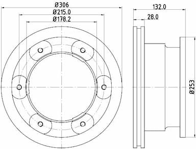 Bremžu diski HELLA 8DD 355 115-551 4