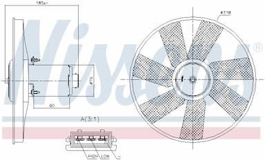 Ventilators, Motora dzesēšanas sistēma NISSENS 85838 6