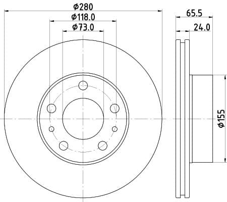 Bremžu diski HELLA 8DD 355 132-141 1