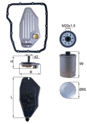 Hidrofiltrs, Automātiskā pārnesumkārba KNECHT HX 276 KIT 1