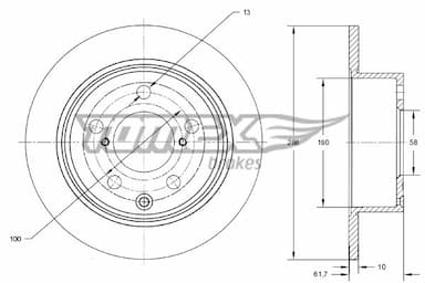 Bremžu diski TOMEX Brakes TX 74-15 1