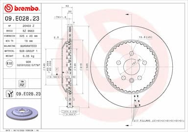 Bremžu diski BREMBO 09.E028.23 1