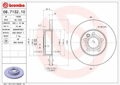 Bremžu diski BREMBO 08.7132.10 1