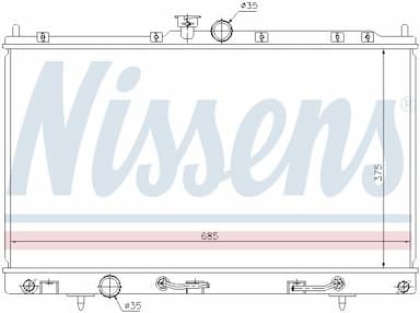 Radiators, Motora dzesēšanas sistēma NISSENS 62894 6