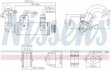 Radiators, Izplūdes gāzu recirkulācija NISSENS 989407 1