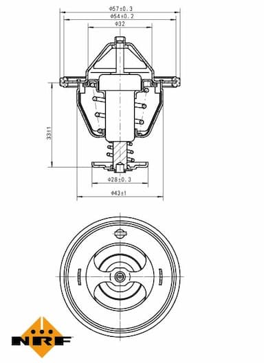 Termostats, Dzesēšanas šķidrums NRF 725174 5