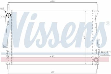 Radiators, Motora dzesēšanas sistēma NISSENS 66704 6