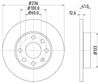 Bremžu diski HELLA PAGID 8DD 355 100-431 1