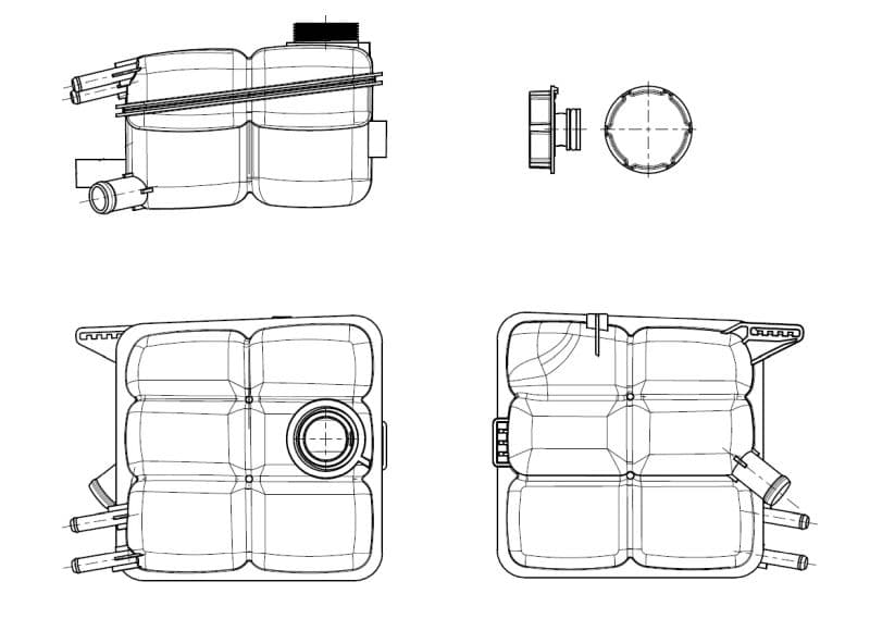 Kompensācijas tvertne, Dzesēšanas šķidrums NRF 454015 1