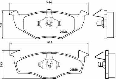 Bremžu uzliku kompl., Disku bremzes BREMBO P 85 030 1