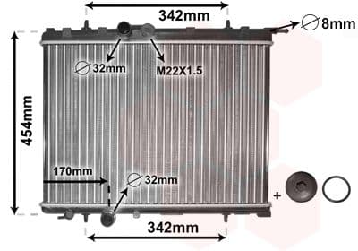 Radiators, Motora dzesēšanas sistēma VAN WEZEL 40002189 1