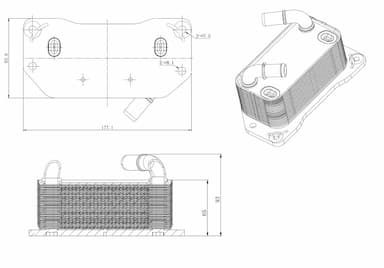 Eļļas radiators, Motoreļļa NRF 31843 5