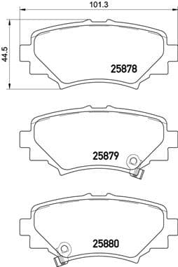 Bremžu uzliku kompl., Disku bremzes BREMBO P 49 049 1