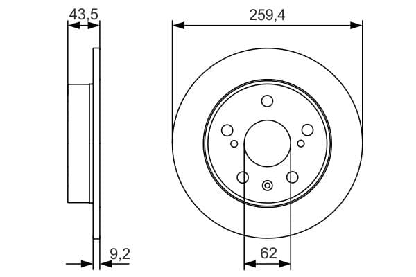 Bremžu diski BOSCH 0 986 479 C44 1