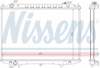 Radiators, Motora dzesēšanas sistēma NISSENS 68721 5