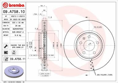 Bremžu diski BREMBO 09.A758.11 1