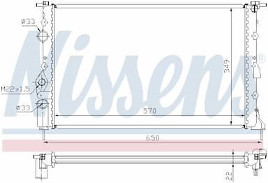 Radiators, Motora dzesēšanas sistēma NISSENS 639391 5