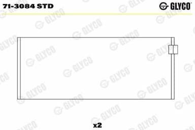 Klaņa gultnis GLYCO 71-3084 STD 1