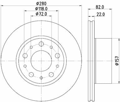 Bremžu diski HELLA 8DD 355 134-991 1