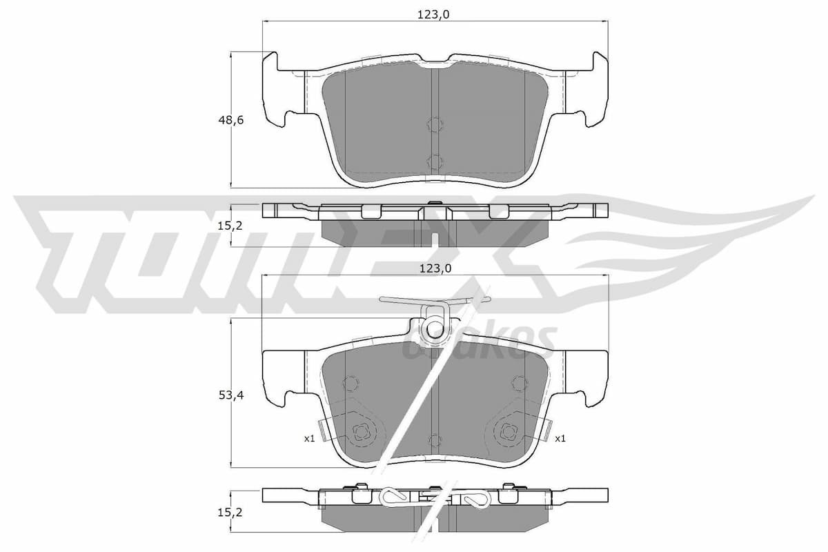 Bremžu uzliku kompl., Disku bremzes TOMEX Brakes TX 17-76 1