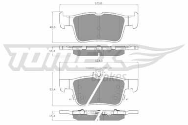 Bremžu uzliku kompl., Disku bremzes TOMEX Brakes TX 17-76 1