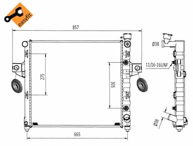 Radiators, Motora dzesēšanas sistēma NRF 58113 4