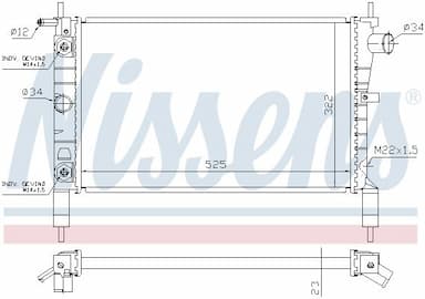 Radiators, Motora dzesēšanas sistēma NISSENS 632831 5