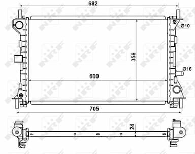 Radiators, Motora dzesēšanas sistēma NRF 509638 4