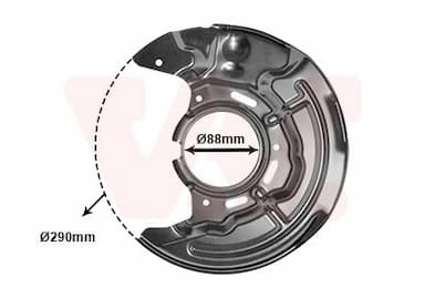 Dubļu sargs, Bremžu disks VAN WEZEL 5328371 1