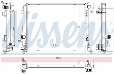 Radiators, Motora dzesēšanas sistēma NISSENS 606761 5