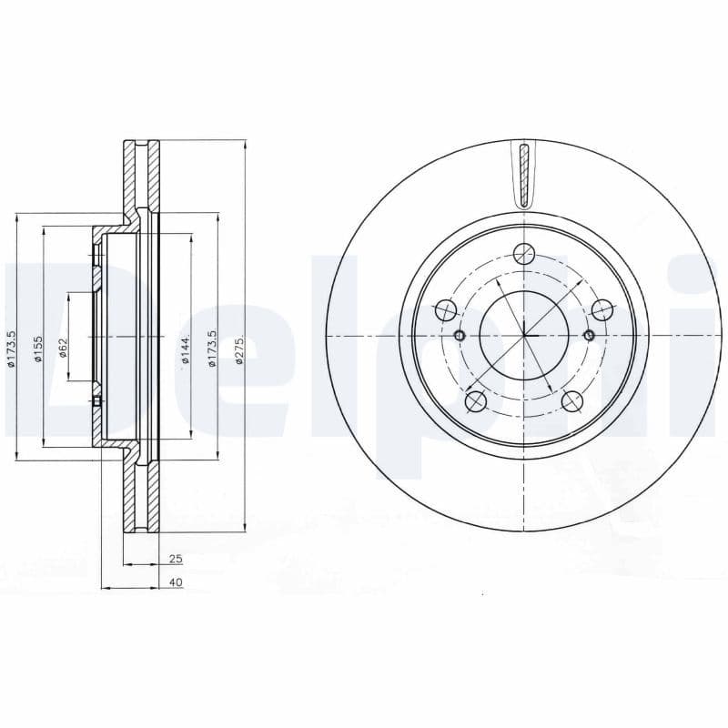 Bremžu diski DELPHI BG4304 1