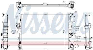 Radiators, Motora dzesēšanas sistēma NISSENS 627025 6