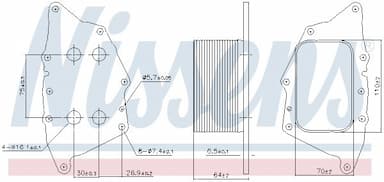 Eļļas radiators, Motoreļļa NISSENS 90962 8