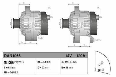 Ģenerators DENSO DAN1066 3