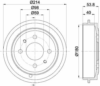 Bremžu trumulis HELLA PAGID 8DT 355 300-081 4