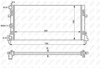 Radiators, Motora dzesēšanas sistēma NRF 53024A 3