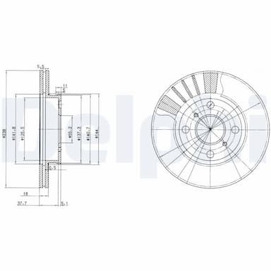 Bremžu diski DELPHI BG3424 1