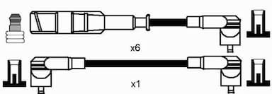 Augstsprieguma vadu komplekts NGK 0954 2