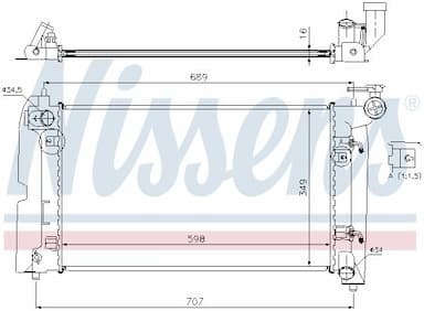 Radiators, Motora dzesēšanas sistēma NISSENS 646321 5