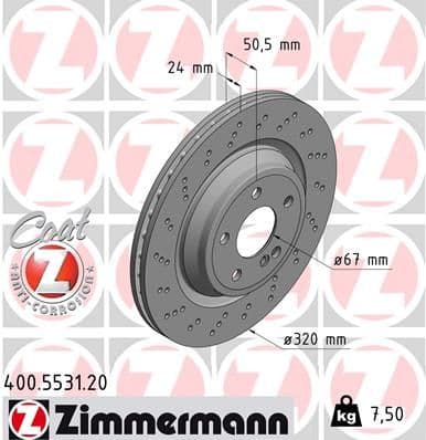 Bremžu diski ZIMMERMANN 400.5531.20 1