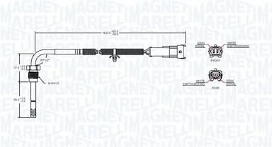 Devējs, Izplūdes gāzu temperatūra MAGNETI MARELLI 172000077010 2